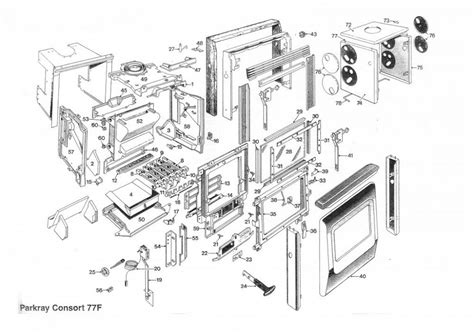 gas stove exploded view
